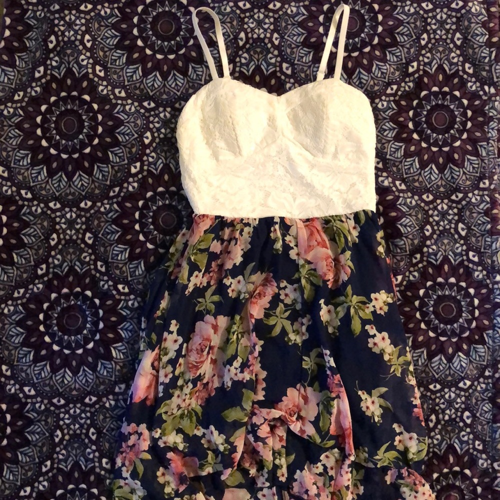 Floral high-low dress
